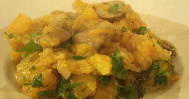 Рецепт Тушеной тыквы с грибами