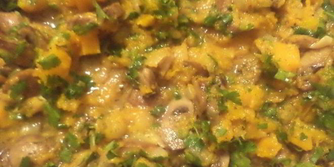 Рецепт тушеной тыквы с грибами