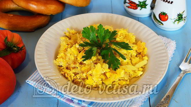 Рецепт жареной капусты с яйцом