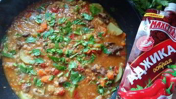 Рецепт Дала из красной чечевицы с куриной печенью