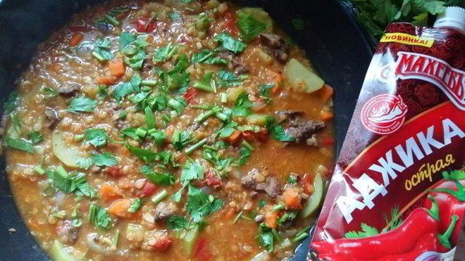 Рецепт дала из красной чечевицы с куриной печенью