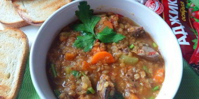 Рецепт дала из красной чечевицы с куриной печенью