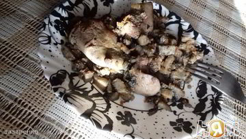 Рецепт Куриной печени с грибами