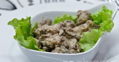Рецепт Куриной печени в сливках