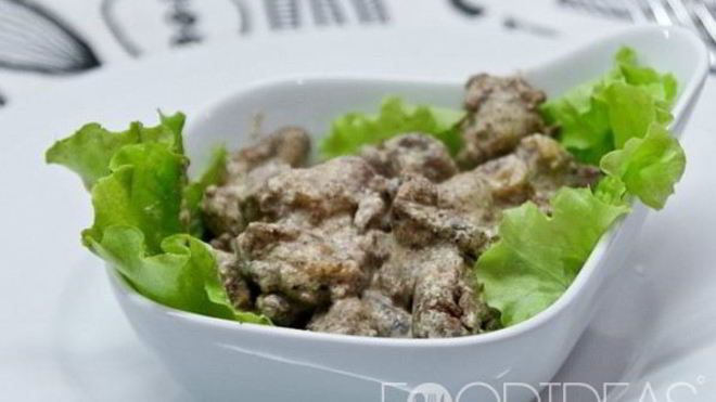 Рецепт куриной печени в сливках
