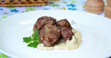 Рецепт Куриной печени в сливочно-горчичном соусе