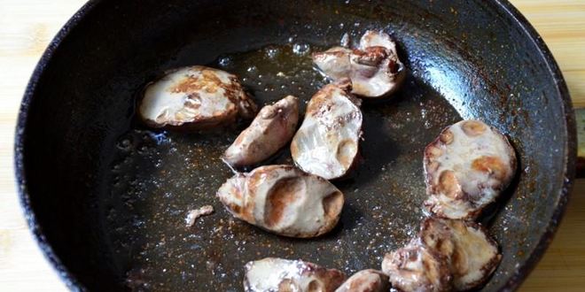 Рецепт куриной печени в сливочно-горчичном соусе