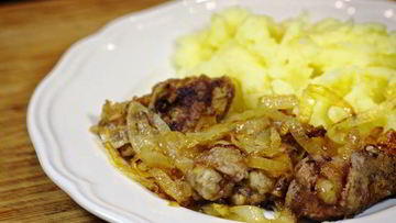 Рецепт Куриной печени, жареной с луком