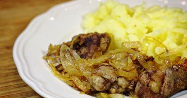 Рецепт Куриной печени, жареной с луком
