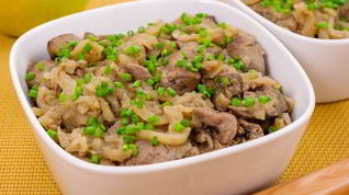 Рецепт Куриной печени, жаренной с яблоками