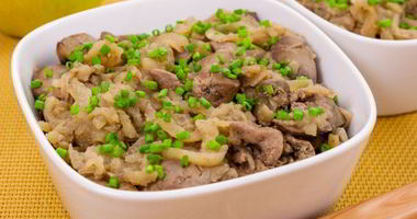 Рецепт Куриной печени, жаренной с яблоками