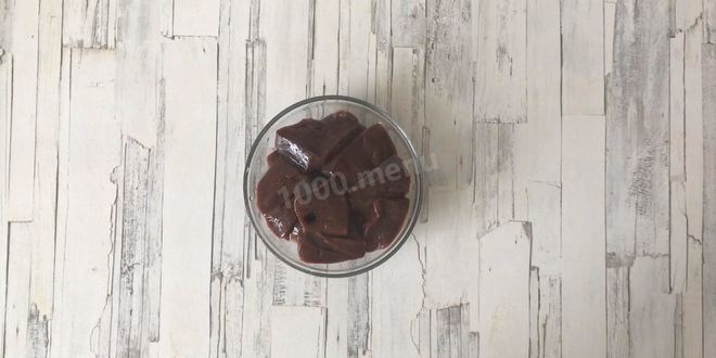 Рецепт печени с айвой под апельсиновым соусом