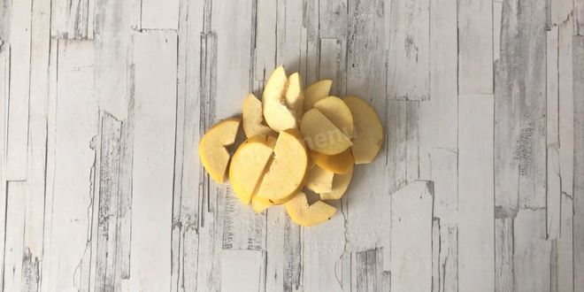 Рецепт печени с айвой под апельсиновым соусом