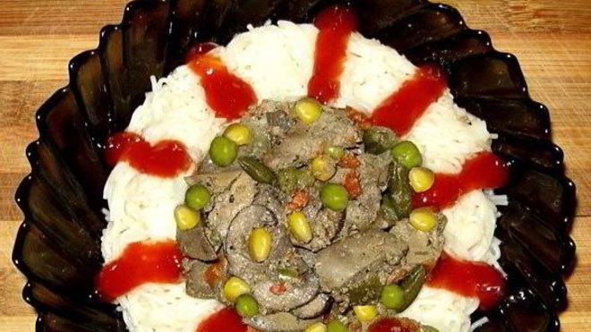 Рецепт печени с грибами в мультиварке