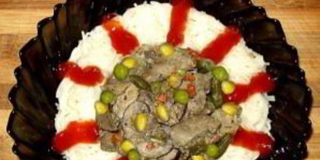 Рецепт печени с грибами в мультиварке