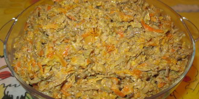 Рецепт Печени с морковью и луком