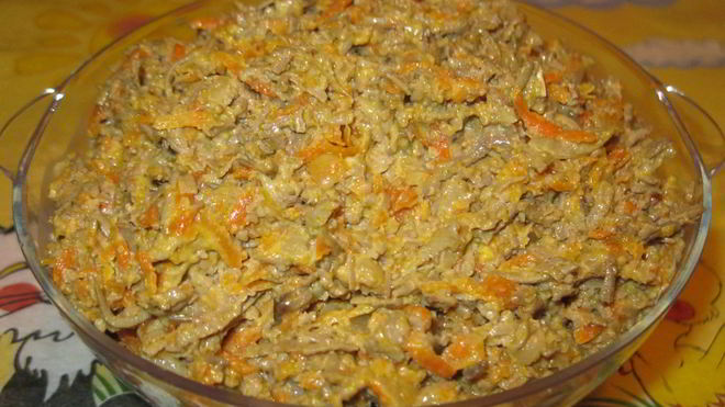 Рецепт печени с морковью и луком