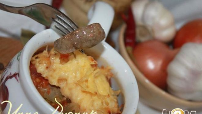 Рецепт печени с помидорами