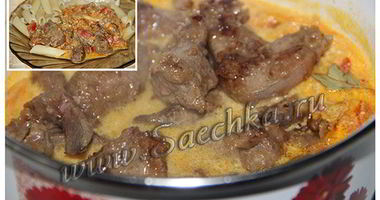 Рецепт Печени в морковно-томатной подливе