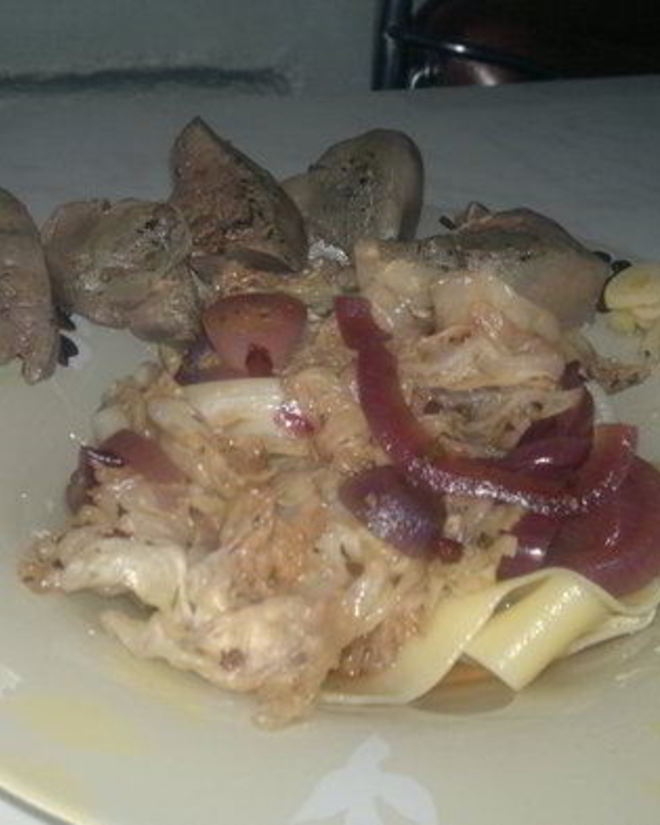 Рецепт печенки с итальянской пастой в тайском стиле