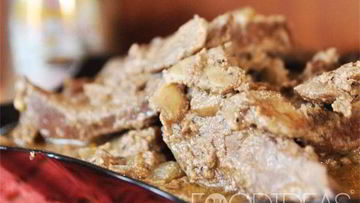 Рецепт Свиной печени с грибами