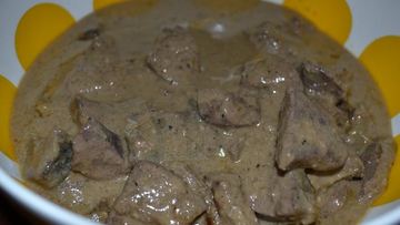 Рецепт Свиной печени в сметане в мультиварке