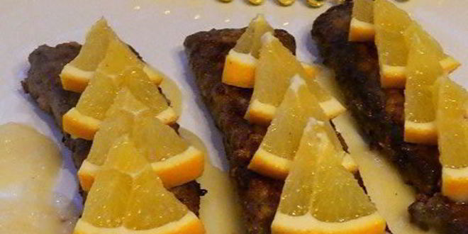 Рецепт жареной печени с апельсинами