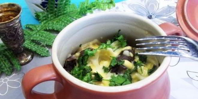 Рецепт Пельменей, запеченных с грибами