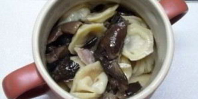 Рецепт пельменей, запеченных с грибами