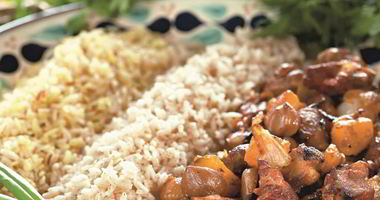 Рецепт Азербайджанского плова с бараниной, тыквой и каштанами