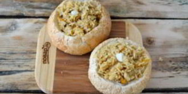 Рецепт булочек, фаршированных пловом