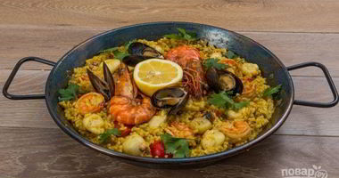 Рецепт Испанской паэльи с морепродуктами