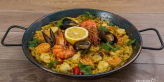Рецепт испанской паэльи с морепродуктами