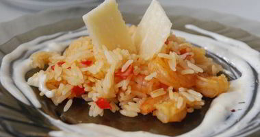 Рецепт Лимонной валенсийской паэльи с креветками