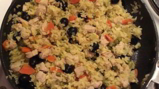 Рецепт Паэльи с курицей и овощами