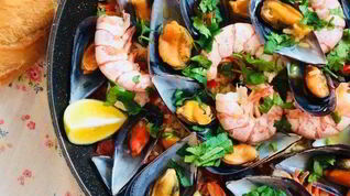 Рецепт Паэльи с морепродуктами