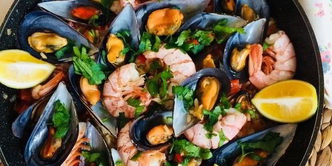 Рецепт паэльи с морепродуктами