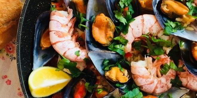 Рецепт паэльи с морепродуктами