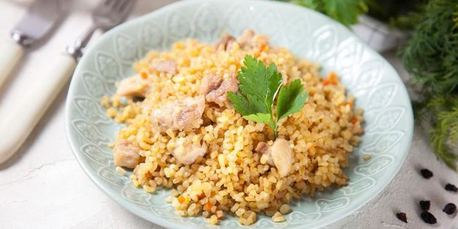 Рецепт Плова из булгура с курицей в мультиварке