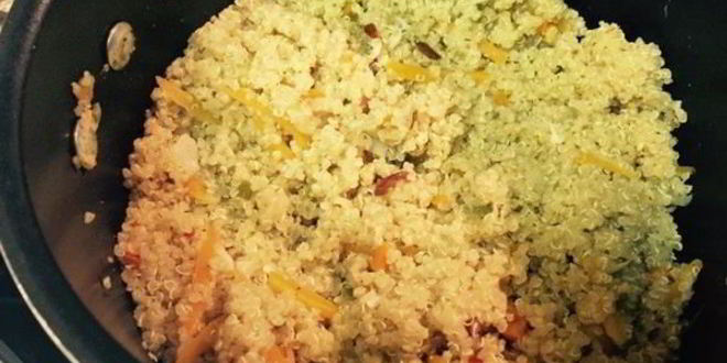Рецепт плова из киноа с миндалем