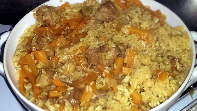 Рецепт плова из свинины в утятнице