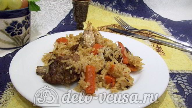 Рецепт плова по-домашнему со свиными ребрами