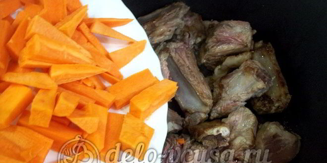 Рецепт плова по-домашнему со свиными ребрами