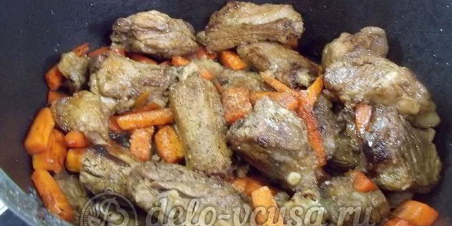 Рецепт плова по-домашнему со свиными ребрами