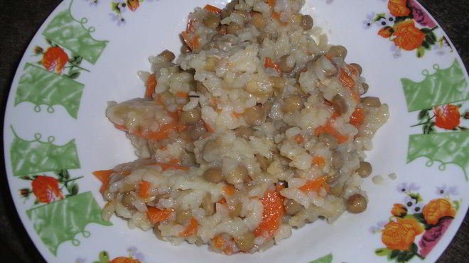 Рецепт плова с чечевицей