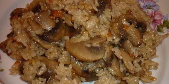 Рецепт Плова с грибами в мультиварке
