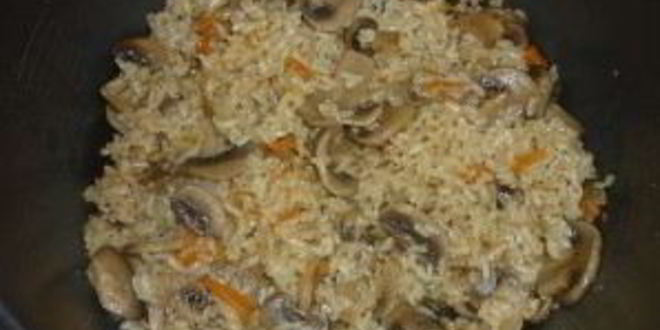 Рецепт плова с грибами в мультиварке