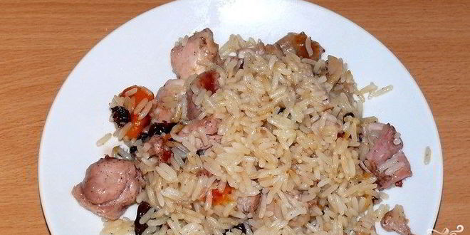 Рецепт Плова с курицей и сухофруктами