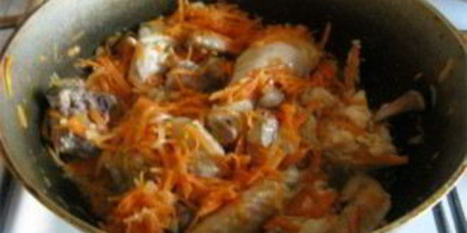 Рецепт плова с курицей в утятнице