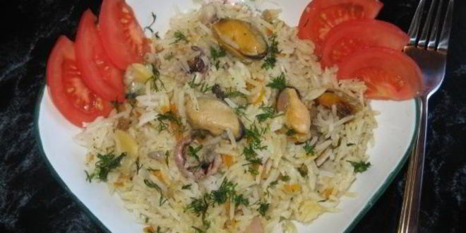 Рецепт Плова с морепродуктами